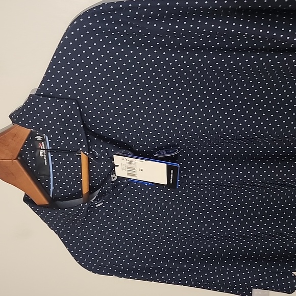 NWT RLX Ralph Lauren Medium Navy Microdot Polo w Sleeve of Titlest Great Gift! - Picture 2 of 7